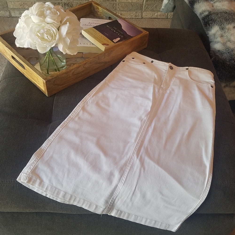 Bright White Midi Skirt from Greece